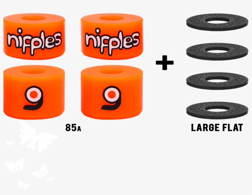 Orangatang Nipples Longboard Skateboard Bushings Pack - Orangatang Nipples Bushings, transparent png #6459820