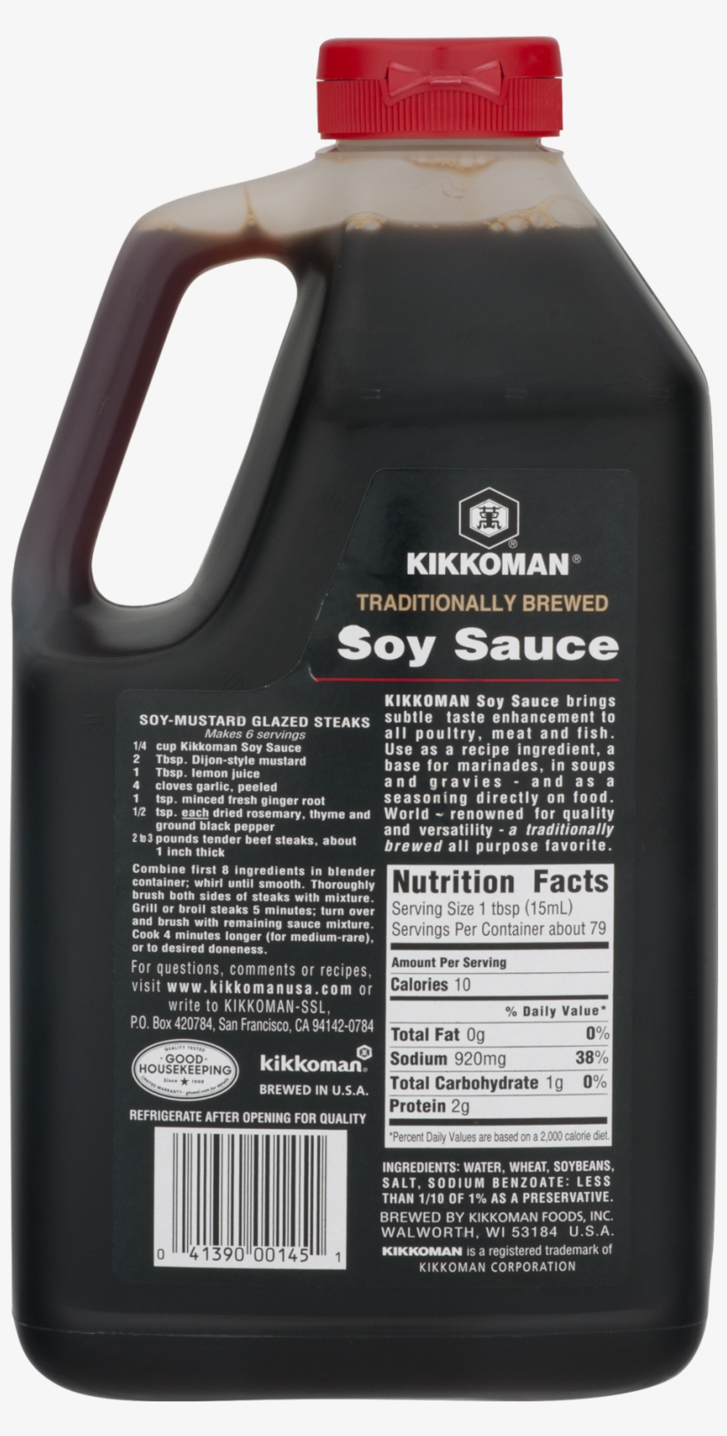 Kikkoman .5 Gallon Tamari Soy Sauce, transparent png #6460405