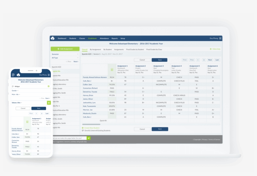 Thinkwave Free Gradebook With Grades Online For Students - Free Online Gradebook, transparent png #6460798