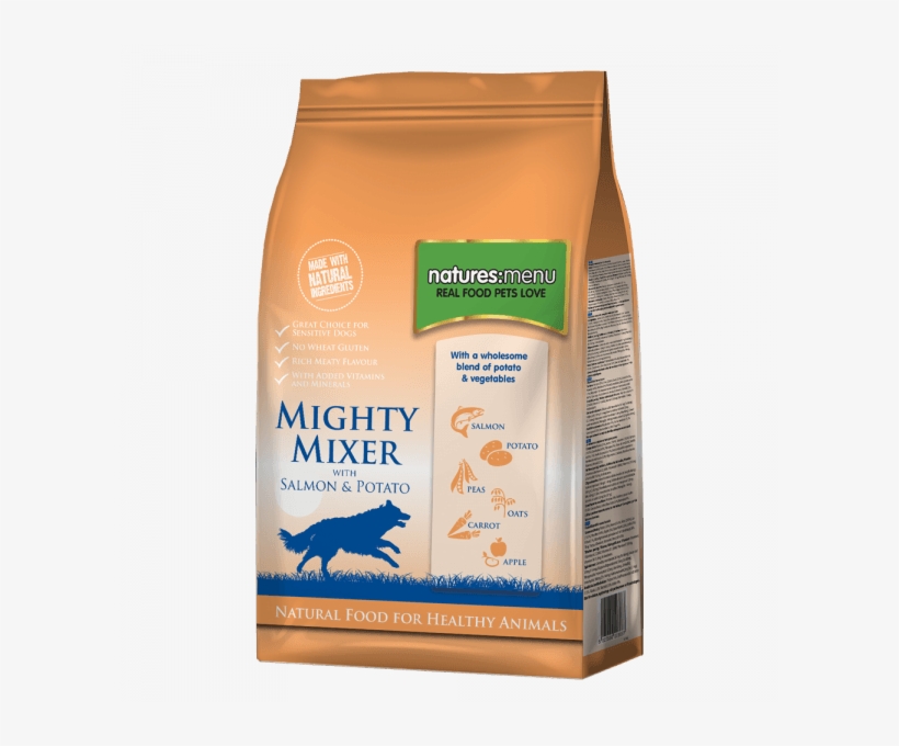 Mighty Mixer Biscuit With Salmon & Potatoes - Natures Menu Mighty Mixer Salmon & Potato Adult, transparent png #6462084