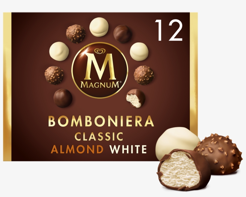 Pack Ice Picture - Magnum Bomboniera Classic, Almond, White Ice Cream, transparent png #6463422