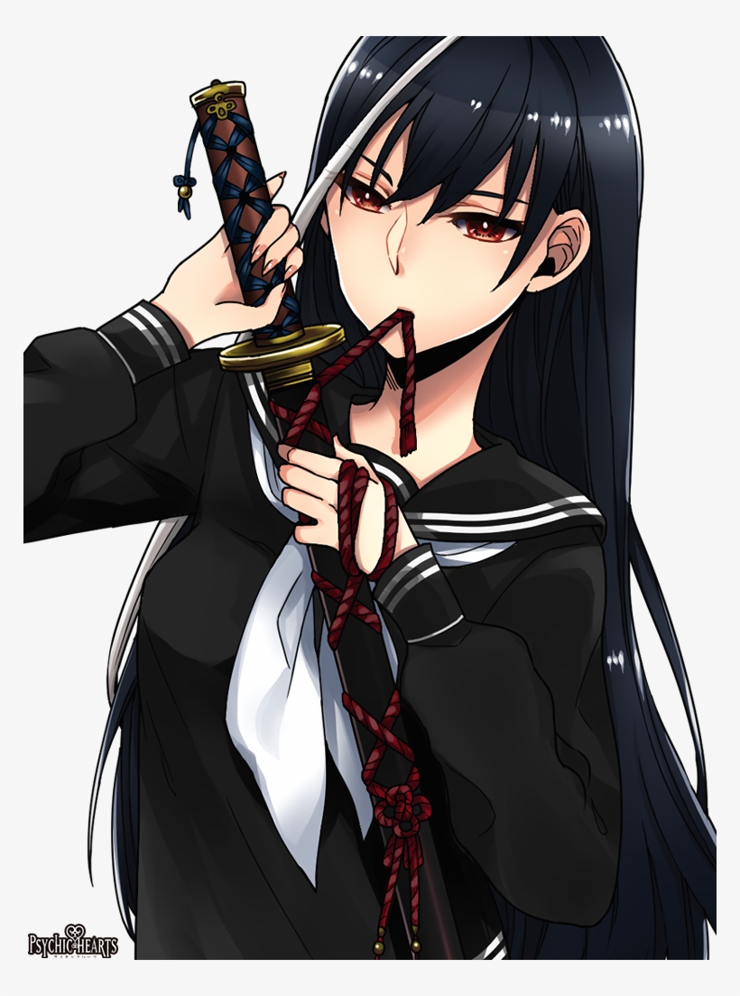 View Fullsize Shinosaki Akatsuki Image - Black Hair, transparent png #6464927