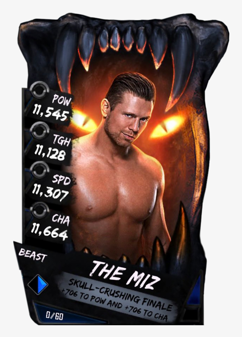 Themiz S4 16 Beast - Jeff Hardy Wwe Supercard Beast, transparent png #6466112