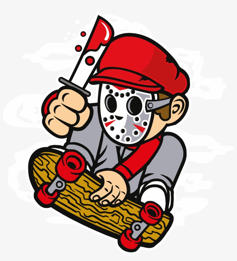 Killer Skater - Classic Movie T-shirt (halloween Costume Shirt), transparent png #6466324