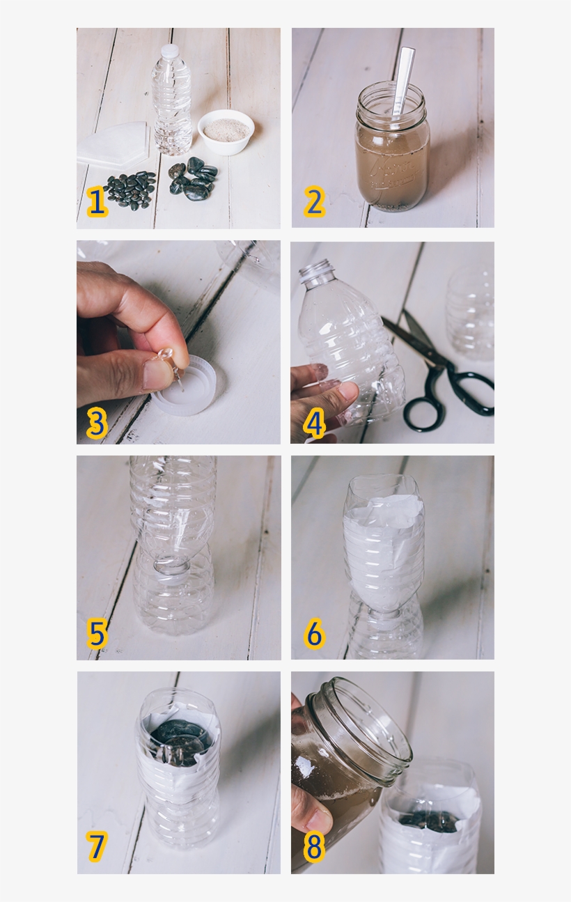 Make Your Own Mini Water Filter To See Dirty Water - Craft, transparent png #6466786