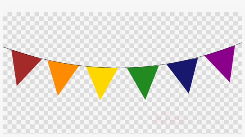 Pennant Banner Clipart Borders Clip Art Clip Art - Party Flag Png, transparent png #6466848