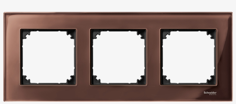 Mtn4030 3215 Real Glass Frame, 3 Gang, Mahogany Brown, - Schneider Electric M-plan Verre Acajou, Plaque De Finition, transparent png #6468102