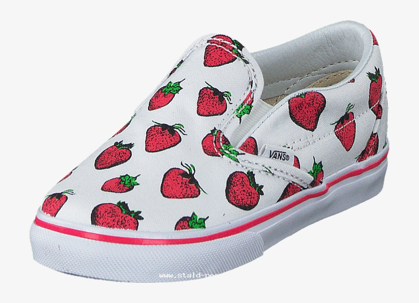 Vans Classic Slip On Strawberries True White Vans Danmark - Slip-on Shoe, transparent png #6468261