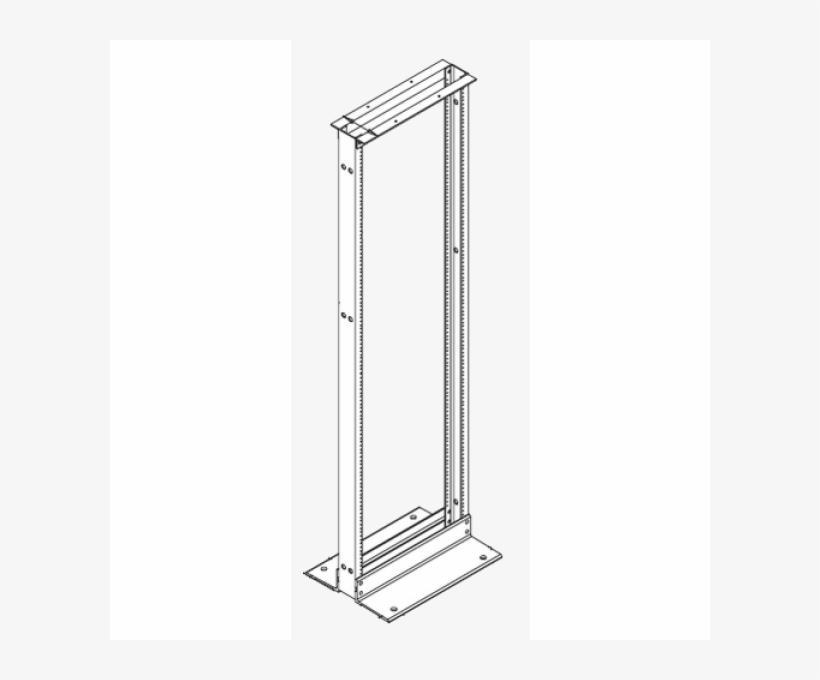 , 45ru, 2-post Open Frame Floor Mount, Black - Innovation Racksolutions 2 Post Relay Rack Relay-rack-45-b-12, transparent png #6468381