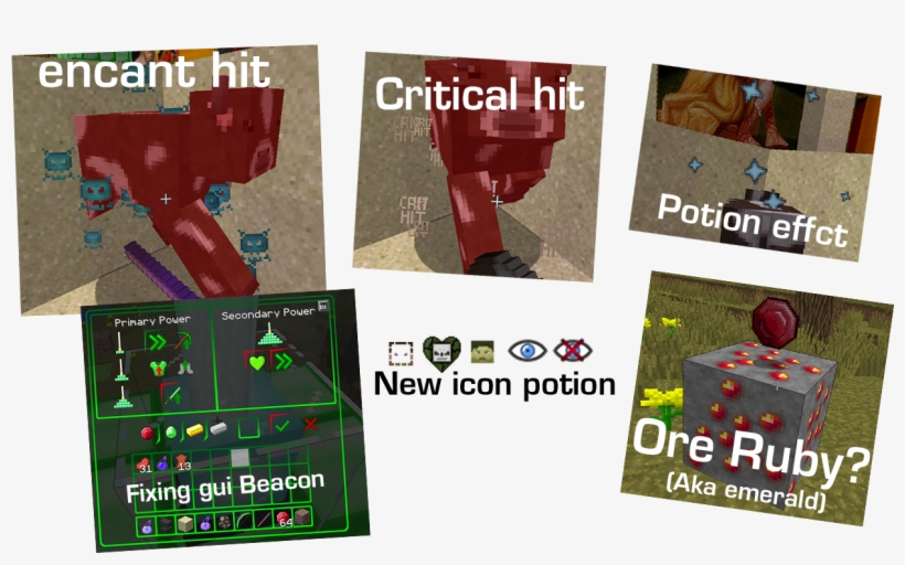 [ Img] - Minecraft Texture Pack Potion Icons, transparent png #6469508