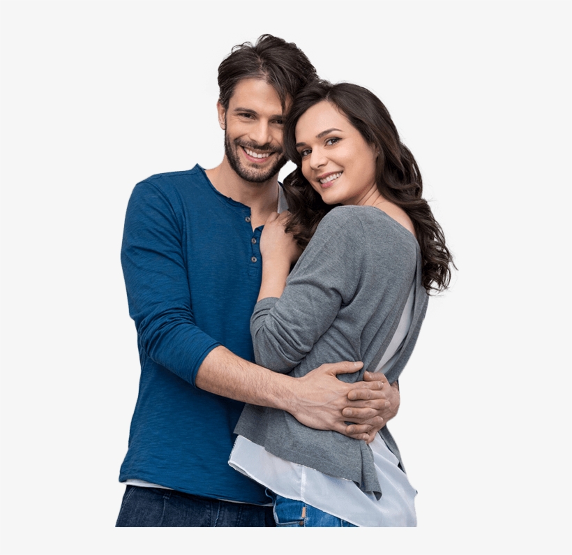 Intimate Couple Hugging Each Other Smiling - Hug Couple Png, transparent png #6473923