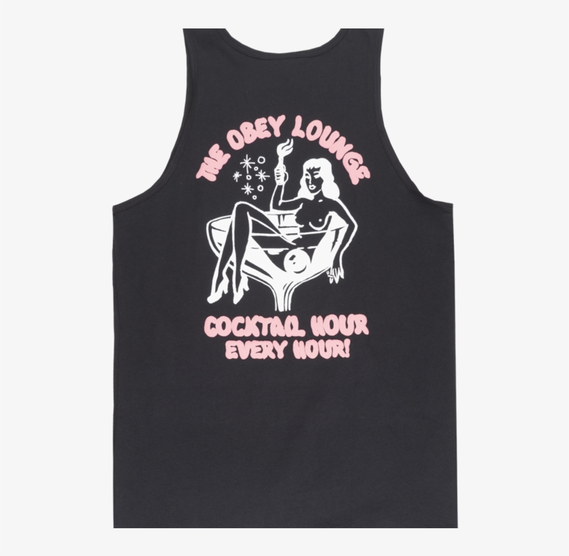 Obey Worldwide Happy Hour Tank Top Shirt Mens Skateboard, transparent png #6474627
