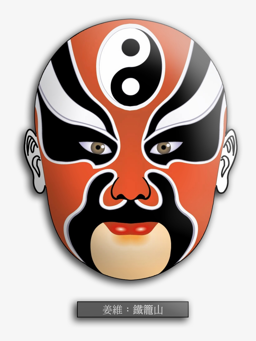 Beijing Opera Mask - Chinese Opera Mask Yin Yang, transparent png #6475059