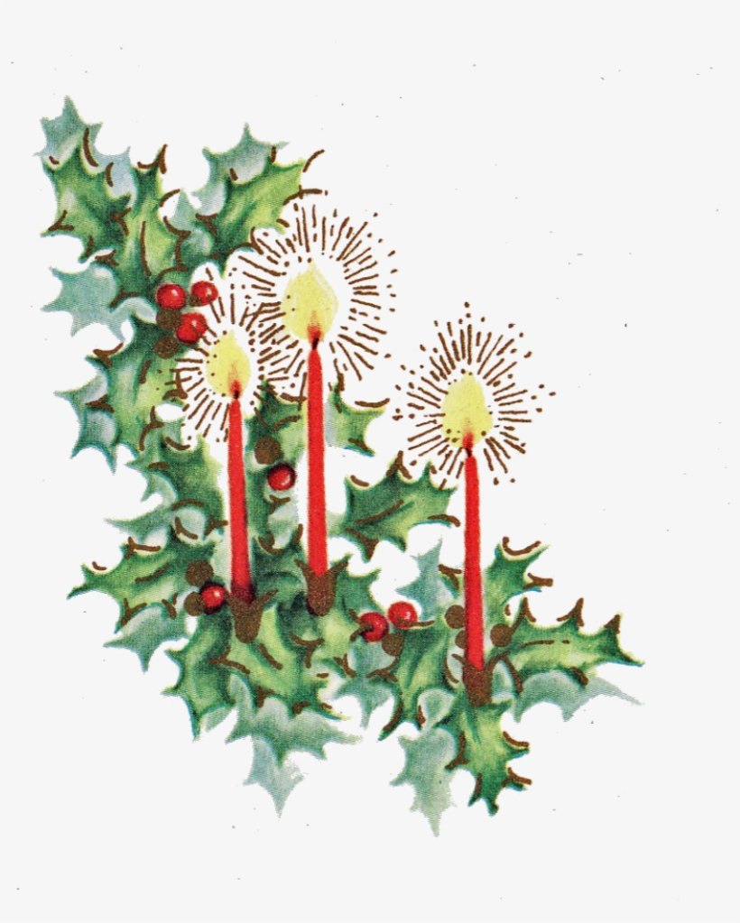 Vintage Christmas Images - Floral Design, transparent png #6477229