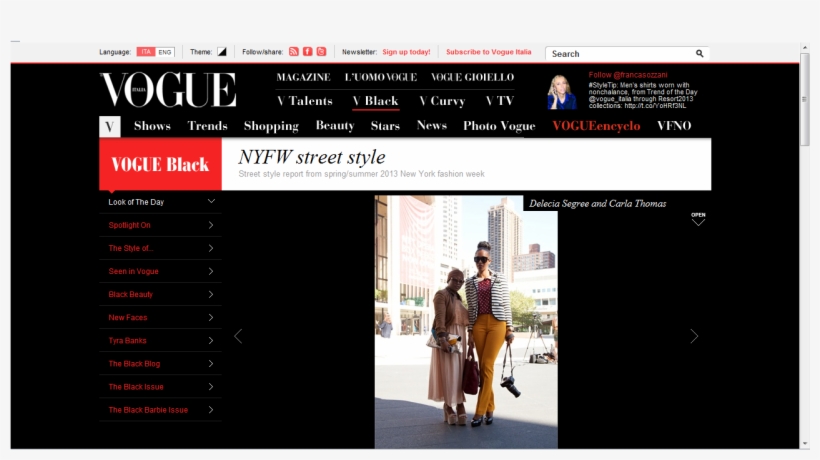 The Fly Girl Guide On Vogue Italia - Ceramic Necklace, Black And White Ceramic Pendant,, transparent png #6478203