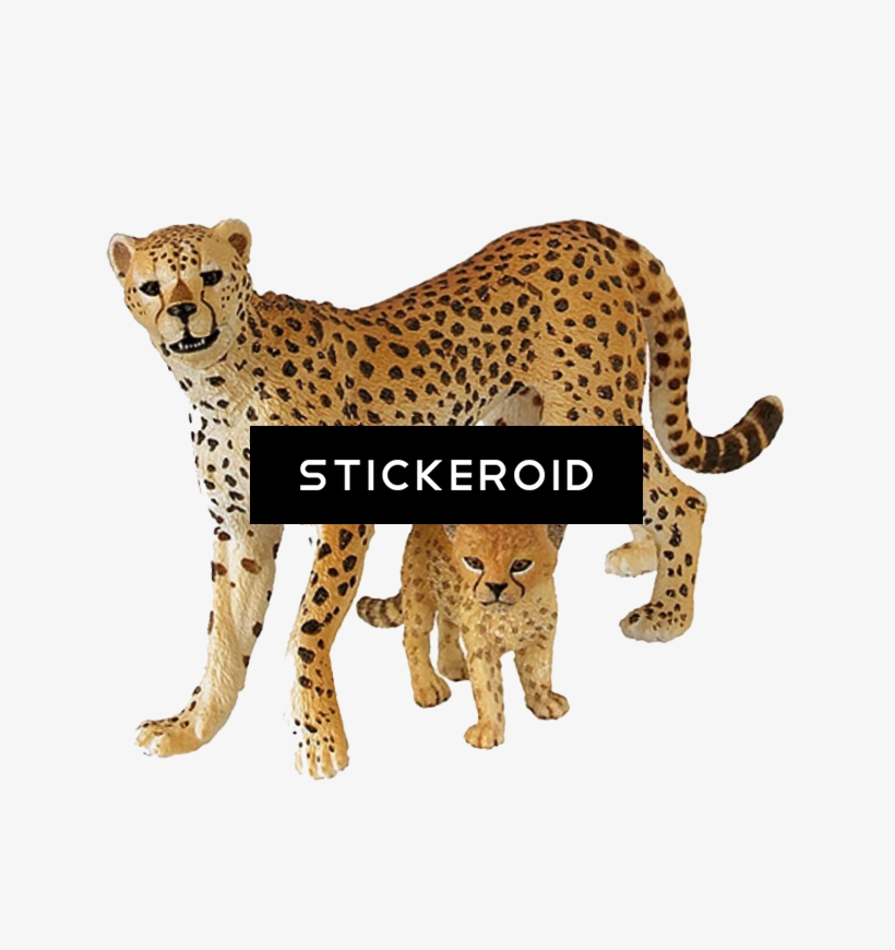 شيخة Png تحميل مجاني الفهد - Papo 50044 Cheetah With Cub, transparent png #6479200