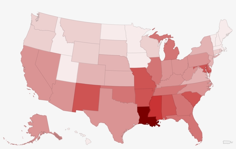 Open - Homicide Rate By State, transparent png #6479346