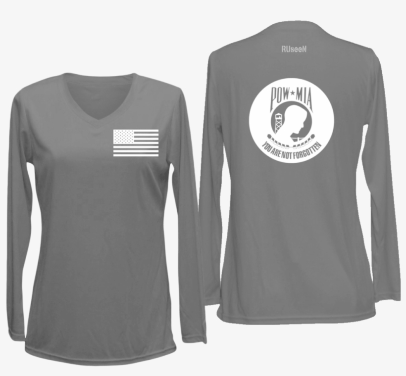 Women's Reflective Long Sleeve Shirt - Pow Mia Ornament (round), transparent png #6480847