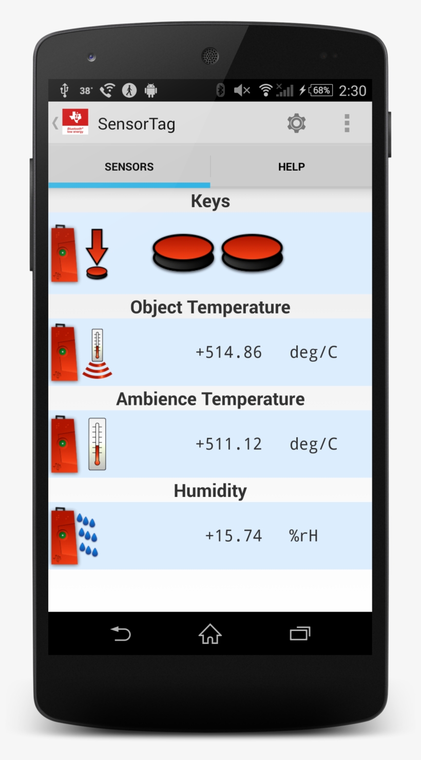 I Am Using The Stock Ti Sensortag App From The Play - Android, transparent png #6483363