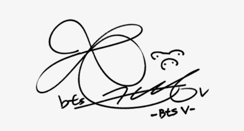 Tae Kimtae Taehyung Kimtaehyung Bts Btstae Btstaehyung - Bts V Signature, transparent png #6483666
