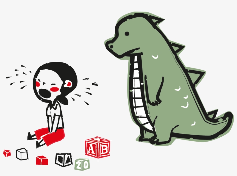 The Little Iris Has A Very Uncommon Friend Called Godzilla - Illustration, transparent png #6483826