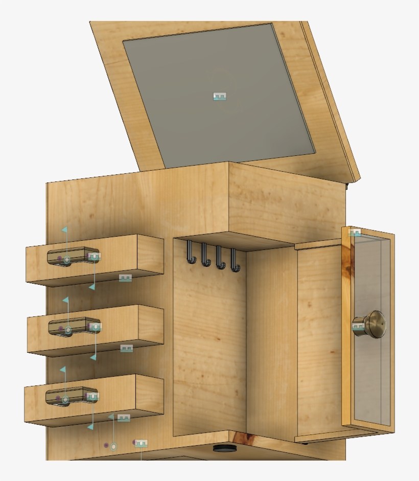 Jewelry Box Side Bottom - Plywood, transparent png #6484546