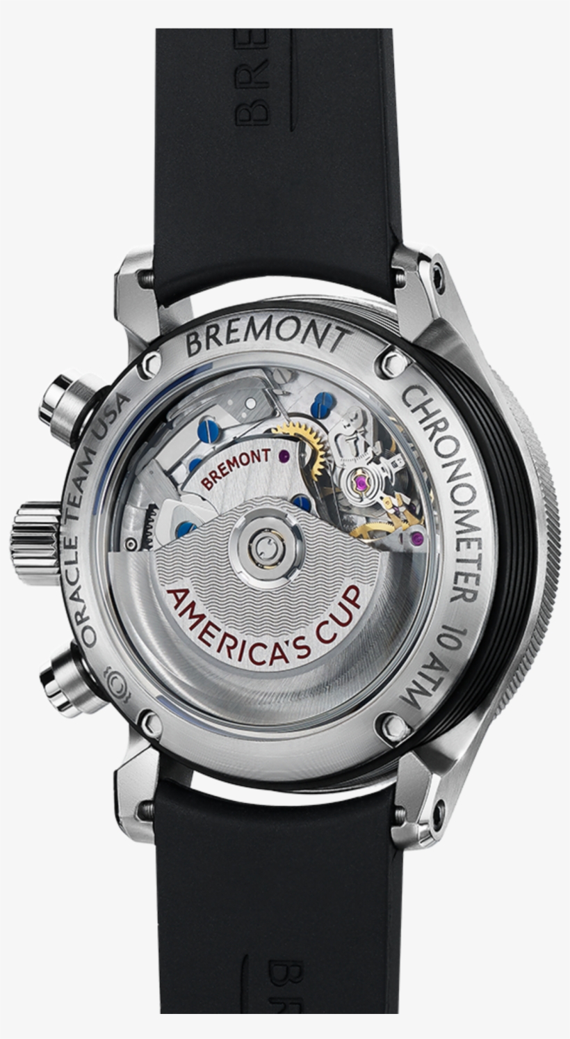 Ac R Ti Watch Back View - Bremont Watch Americas Cup Regatta Ac Black Titanium, transparent png #6484654