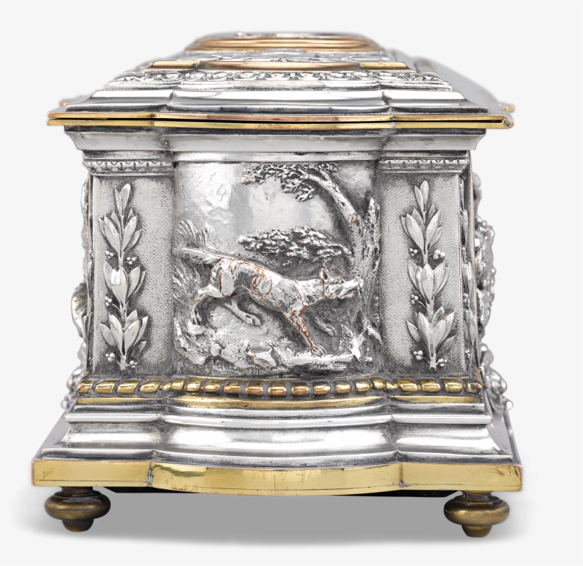 Swiss Silvered Bronze Musical Jewelry Box - Musical Theatre, transparent png #6485002