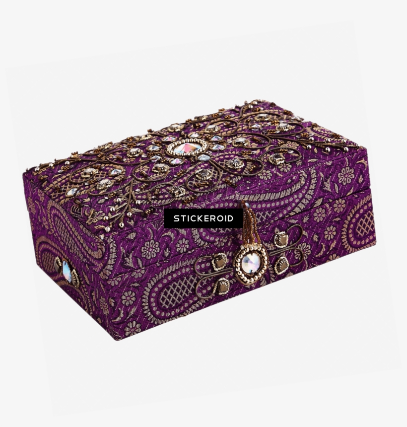 Embroidered Jewelry Box - Embroidery, transparent png #6485387