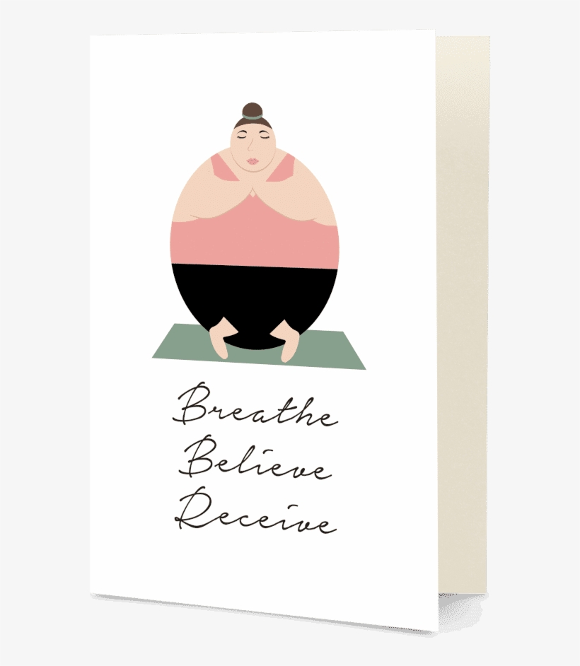 Dailyobjects Breathe Believe Receive A5 Greeting Card - Yoga Agenda 2017 Yoga 2" Par Juniqe, transparent png #6485392