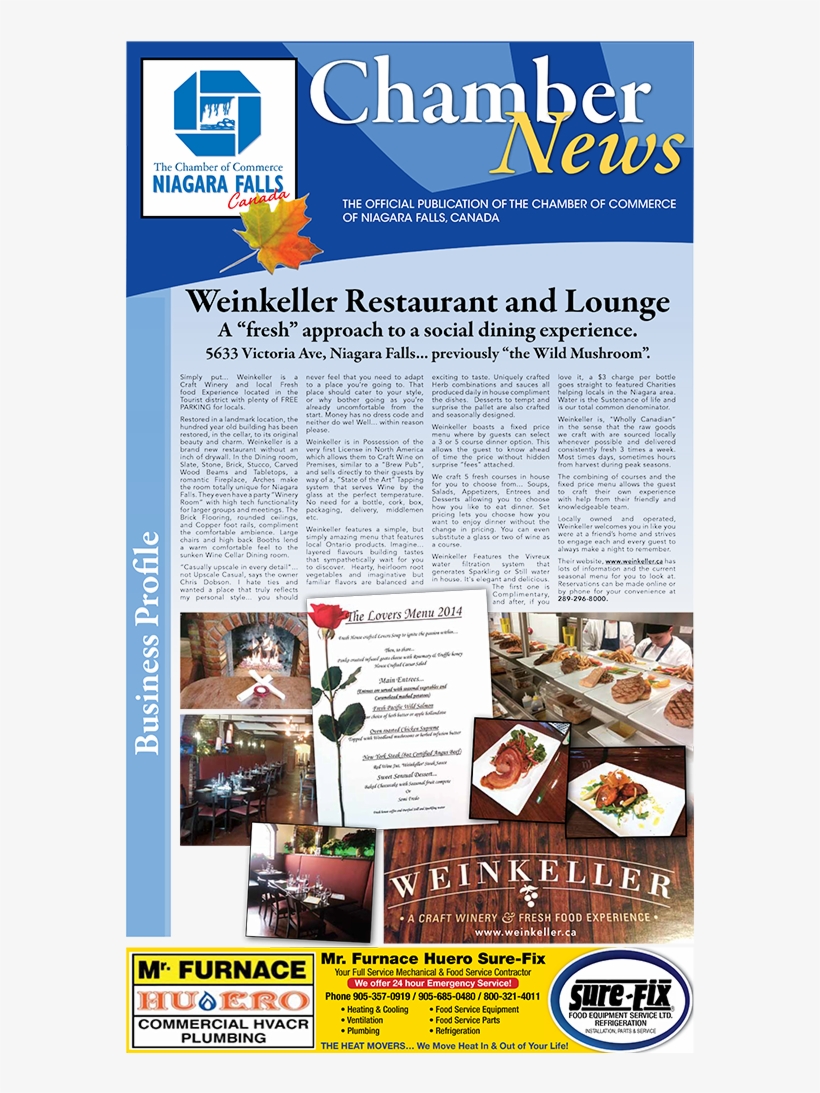Weinkeller Niagara Falls Review Small - Niagara Falls Chamber Of Commerce, transparent png #6485745
