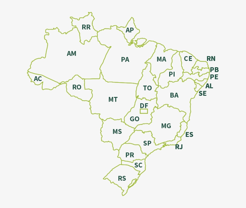Representantes - Mapa Do Brasil, transparent png #6485855