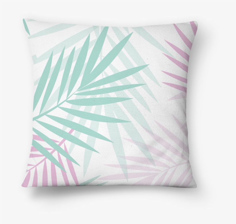 Almofada Folhas De Palmeira Br De Karina Takarana - Cushion, transparent png #6486685