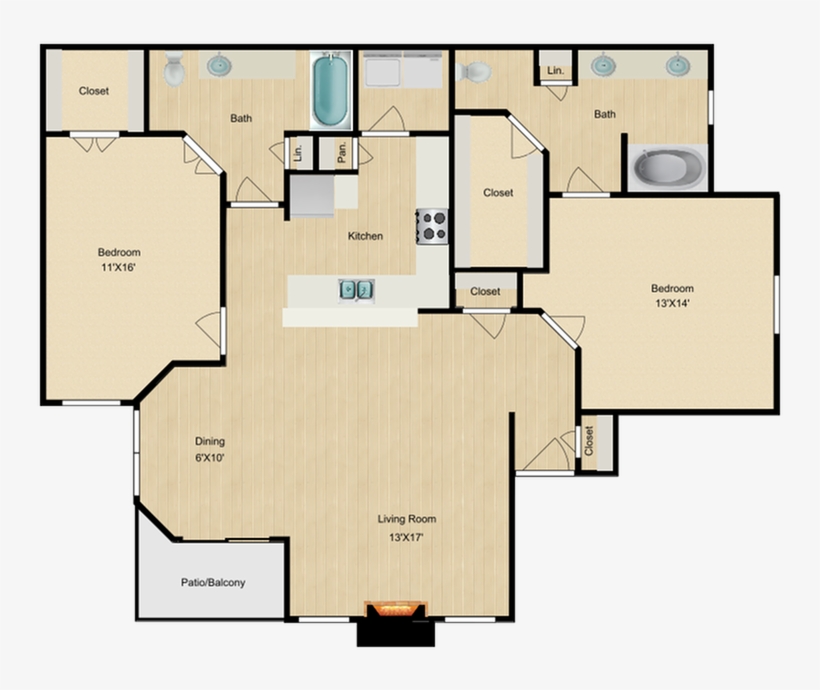0 For The B3 Floor Plan - The Heights Of Cityview, transparent png #6489460
