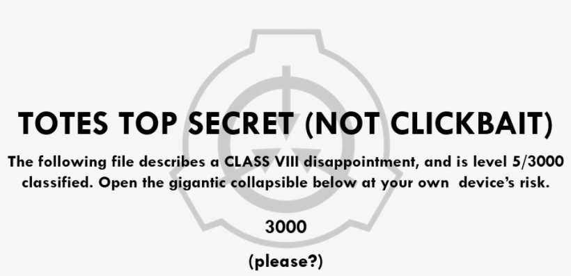 Warning - Scp Foundation, transparent png #6491247