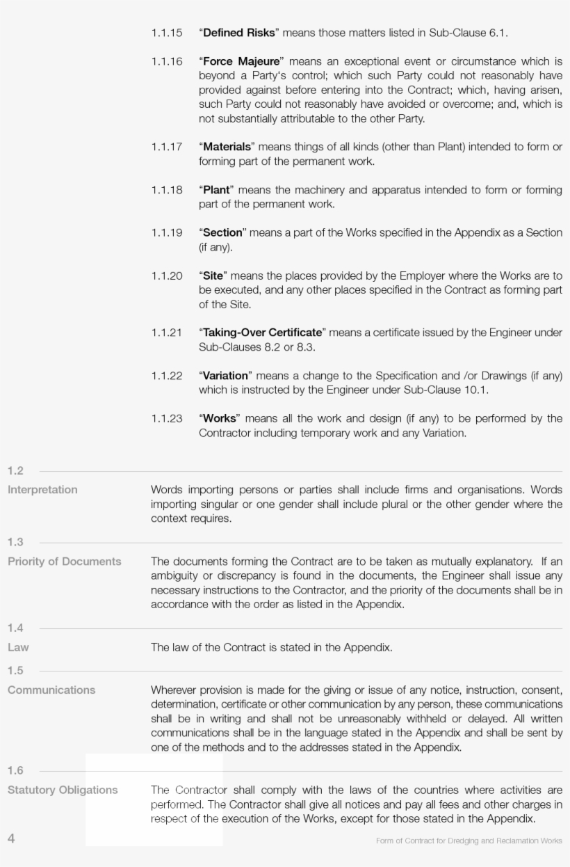 Dredgers Contract 1st Ed - Document, transparent png #6491585