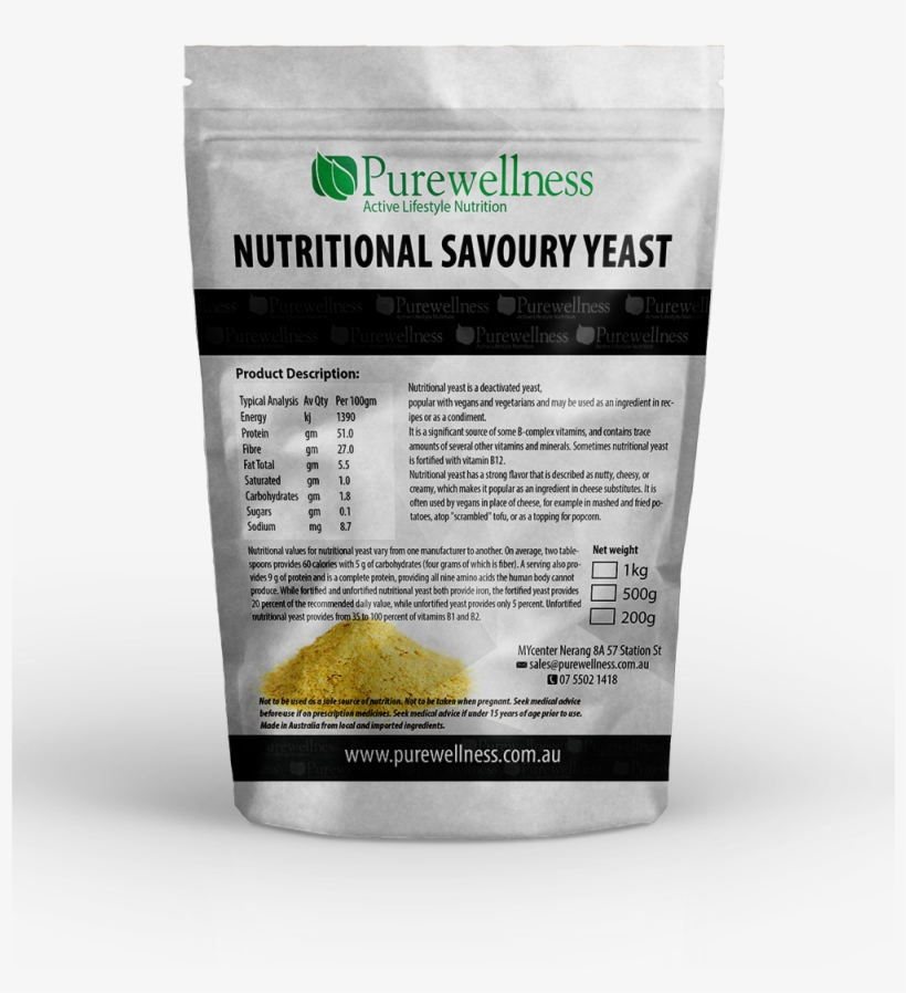 Purewellness Nutritional Yeast Flakes 500g, transparent png #6492150