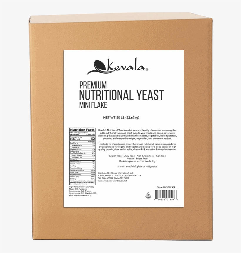 Nutritional Yeast 50 Lb - Kevala - Premium Nutritional Yeast Large Flake - 14, transparent png #6492429