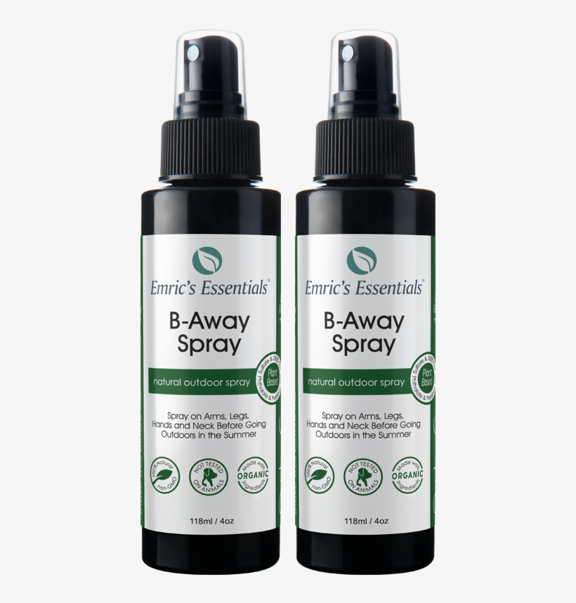 2 Bottles Of Emric's Essentials Bug Spray For - Emric's Essentials Herbal Bug Spray, transparent png #6492936