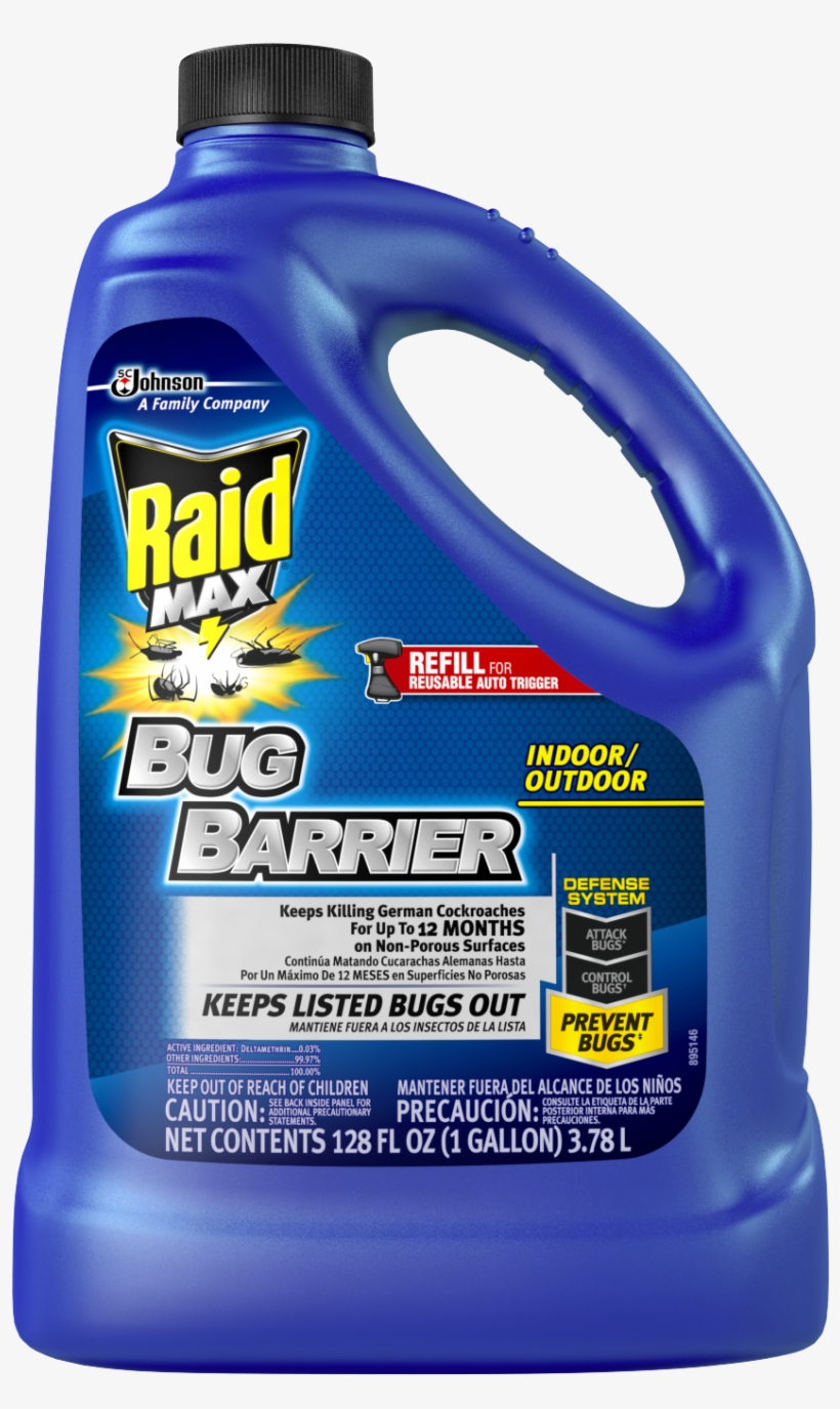 Raid Max® Bug Barrier Refill - Raid Max Bug Barrier Trigger Refill, 128 Oz, transparent png #6493021