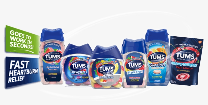 Tums® Antacids Products - Toms Heartburn, transparent png #6493453
