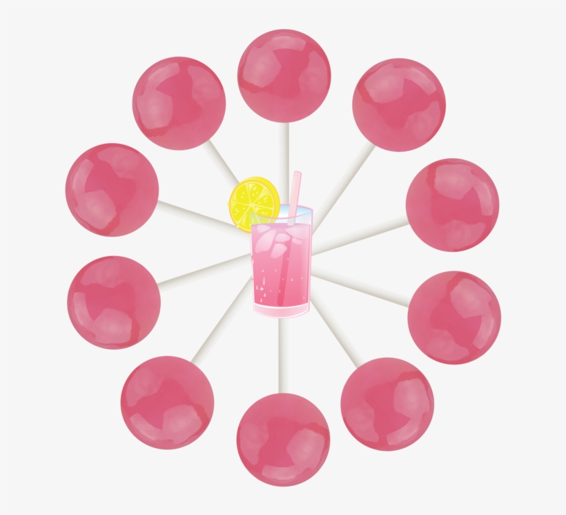 Pink Lemonade Lollipop Bag - Cotton Candy Lollipop, transparent png #6493922