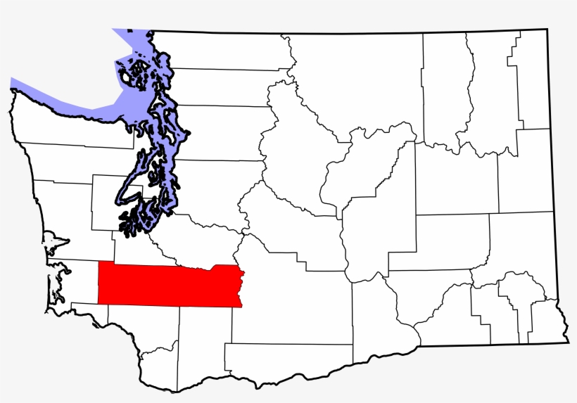 Map Of Washington Highlighting Lewis County - Thurston County, transparent png #6494322