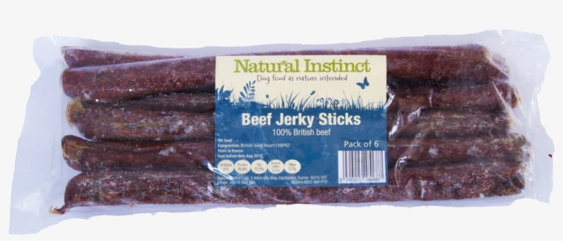Natural Instincts Beef Jerky Sticks Raw Dog Treats, transparent png #6496433