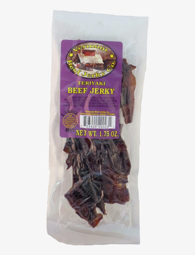 Vermont Beef Jerky Teriyaki Purple/10case, transparent png #6496868
