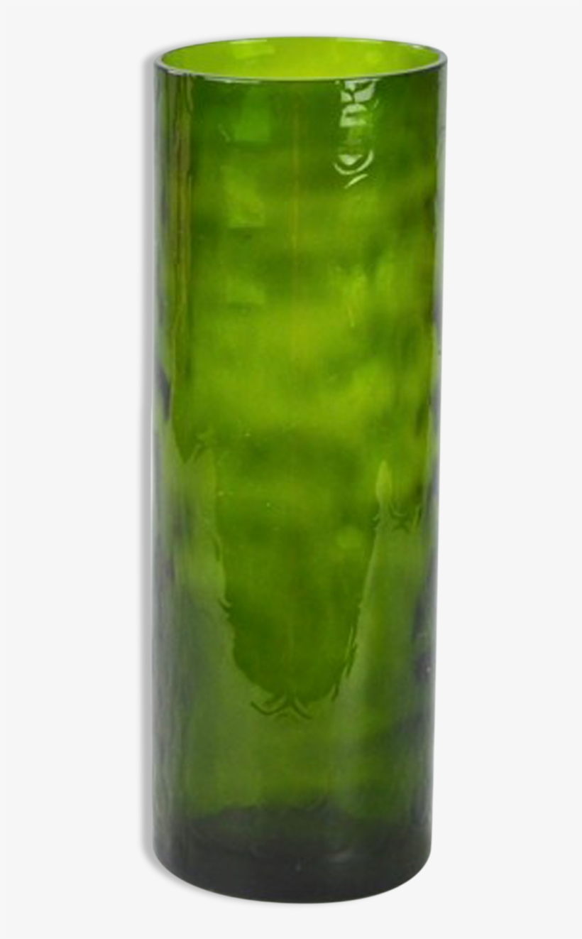 Swedish Elmo 1960's Bottle-green Glass Vase, transparent png #6497095
