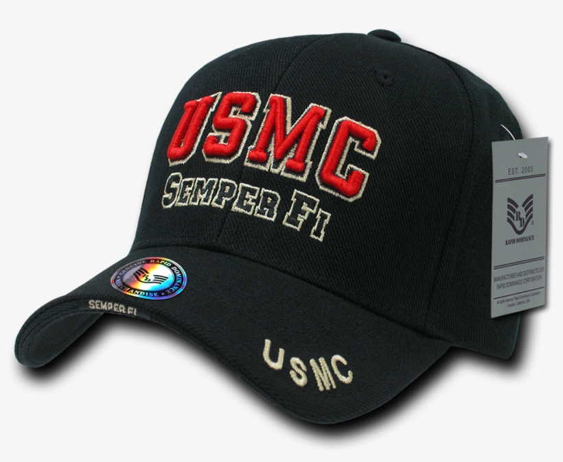 Marines Cap Usmc Semper Fi Black, transparent png #6498111