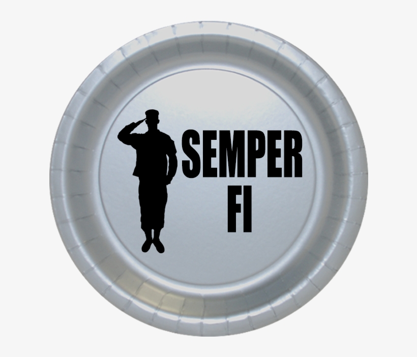 Click For Larger Picture Of Semper Fi Dessert Plate, transparent png #6498670