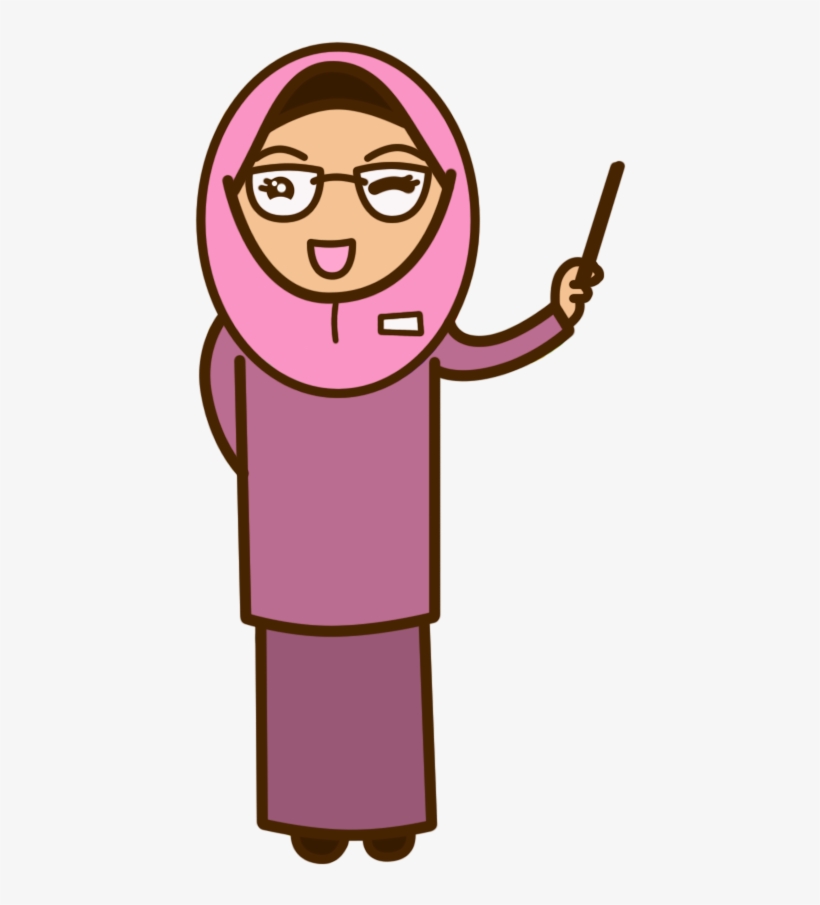 Hanimofa - Muslimah Teacher Cartoon - Free Transparent PNG Download - PNGkey