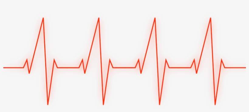 Ftestickers Heartbeat Red Line Picture Black And White - Heartbeat Line Red Png, transparent png #650188